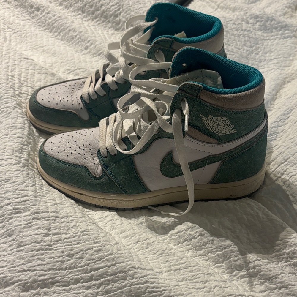Nike Teal and White Women's Sneakers